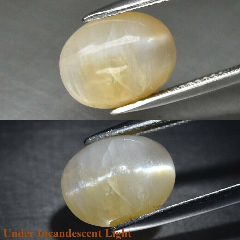 Opal Cats Eye, Approx. 4.6cwt. Natural Earth Mined. 12x9.3x7.1 mm.  Unheated. See Video