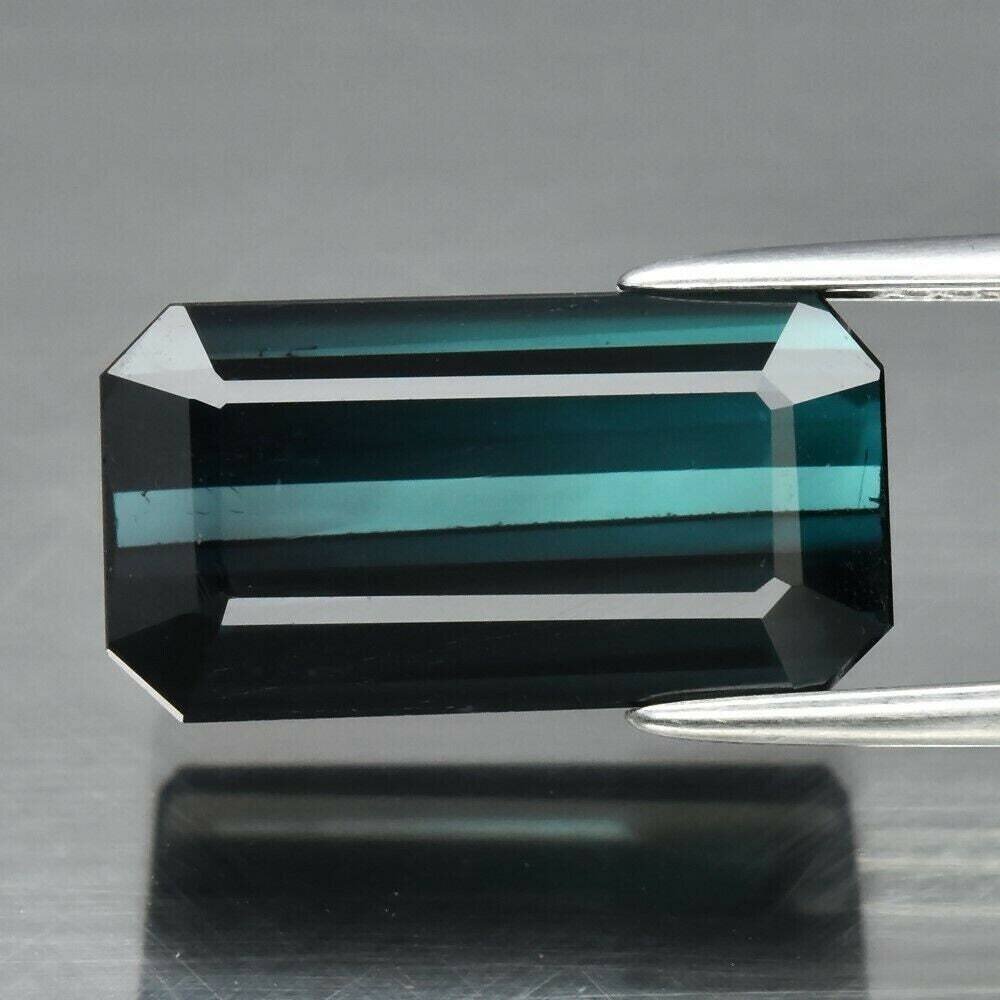 Blue Tourmaline  Approx. 5.1 cwt. Earth Mined, 14x7.5x5.1mm. October Birthday.  Unheated. See Video