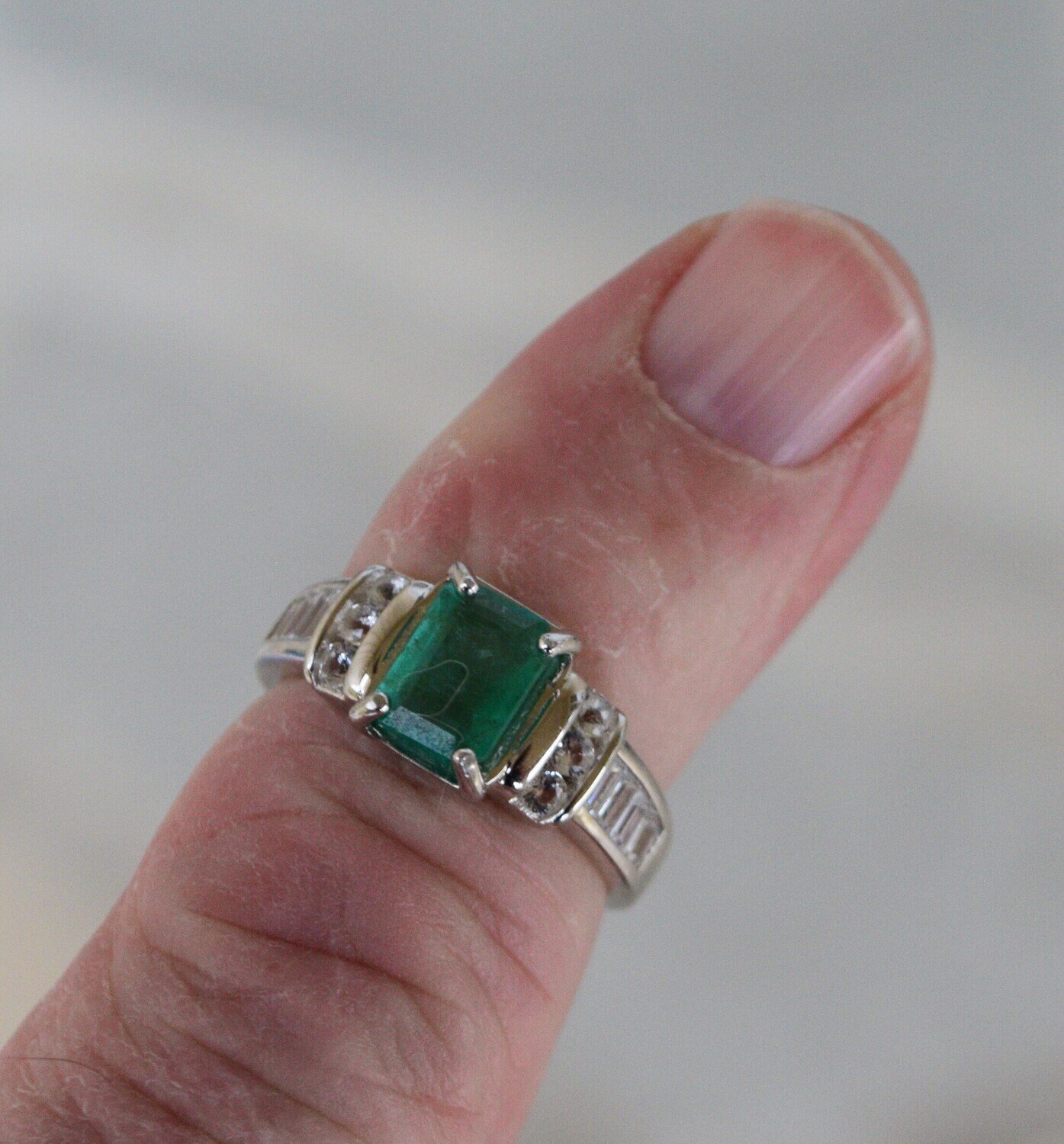 Size 7 Ring. Emerald  approx  1.25cwt . Earth Mined. Why Settle for Imitations? May Birthday