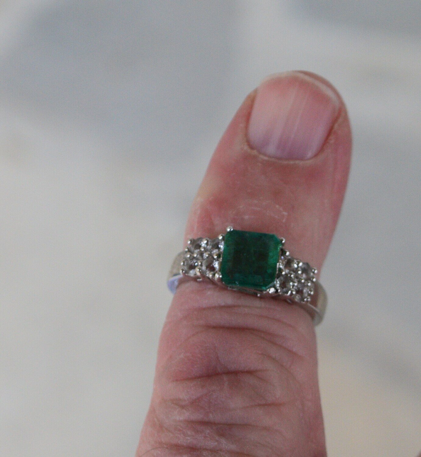 Size 7 Ring. Emerald  approx  1.55cwt . Earth Mined. Why Settle for Imitations? May Birthday