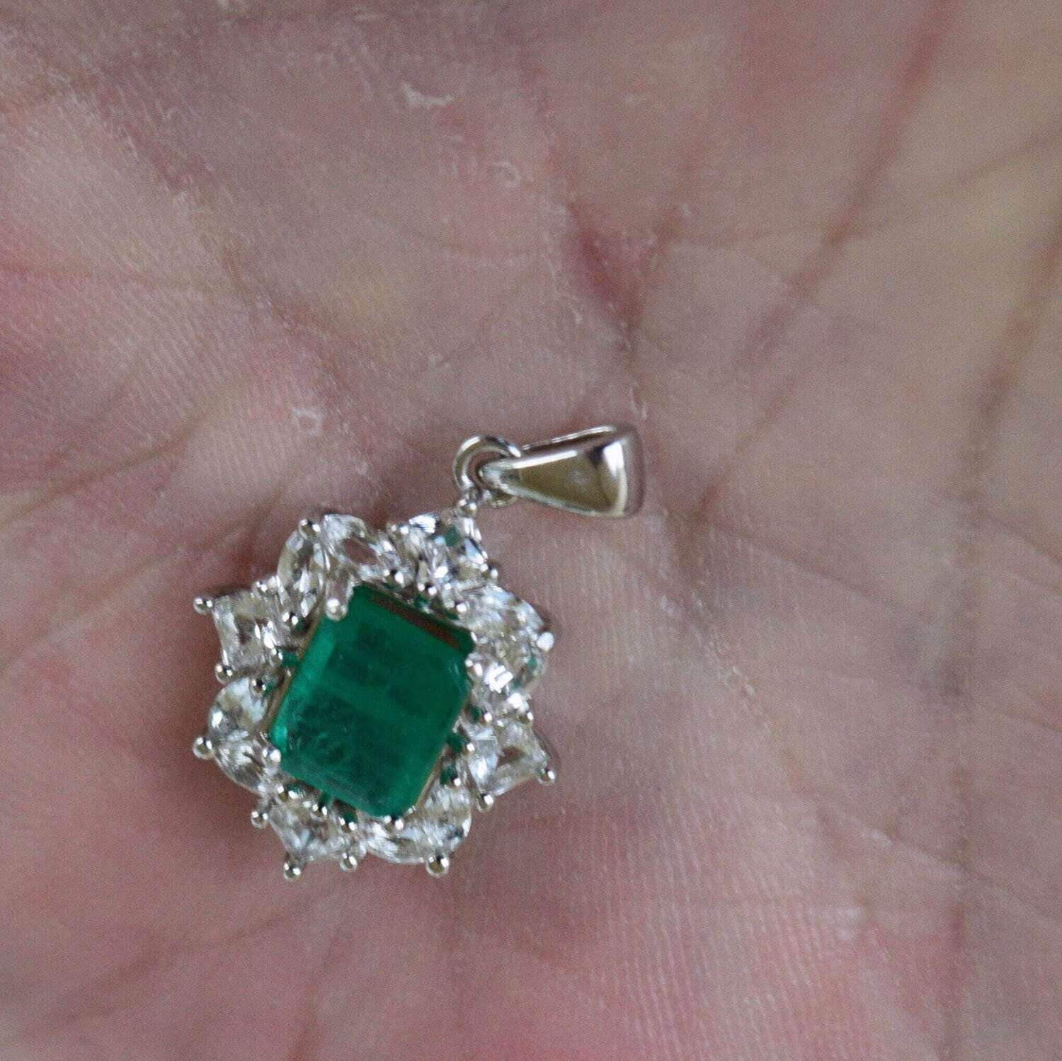 Emerald Pendant with approx  1.85 cwt Emerald. Earth Mined. Why Settle for Imitations? May Birthday