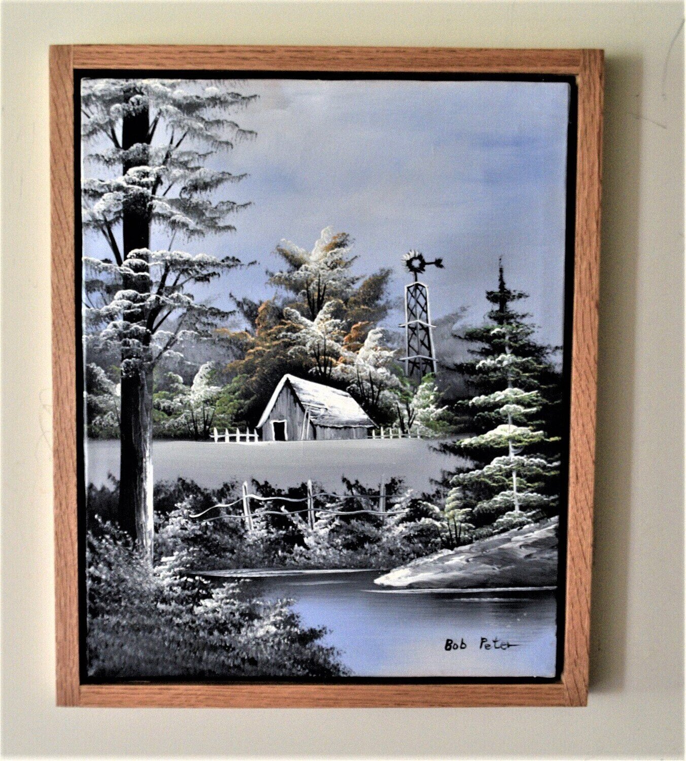 Oil Painting, Approx. 20&quot;x16&quot; Canvas. Solid Oak Floating Frame. Shelter Funder.