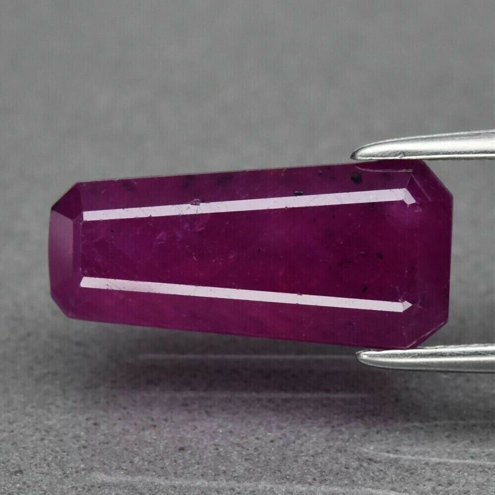 5.6 cwt Ruby.  Genuine Earth Mined. Fancy Cut. July Birthday.14.4x6.7x5.4 mm. See Video
