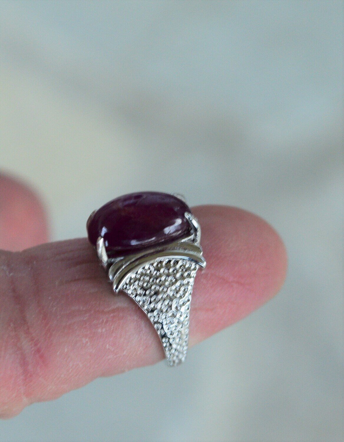 Size 7 Ring, Unheated Ruby. Approx  7.55cwt. Natural Earth Mined .  July Birthstone. See Video