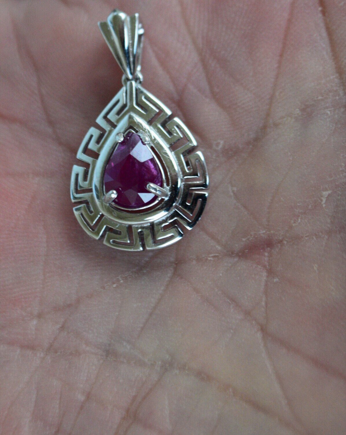 Ruby Pendant. Approx  2.15 cwt Natural Earth Mined. Unheated . July Birthstone. See Video