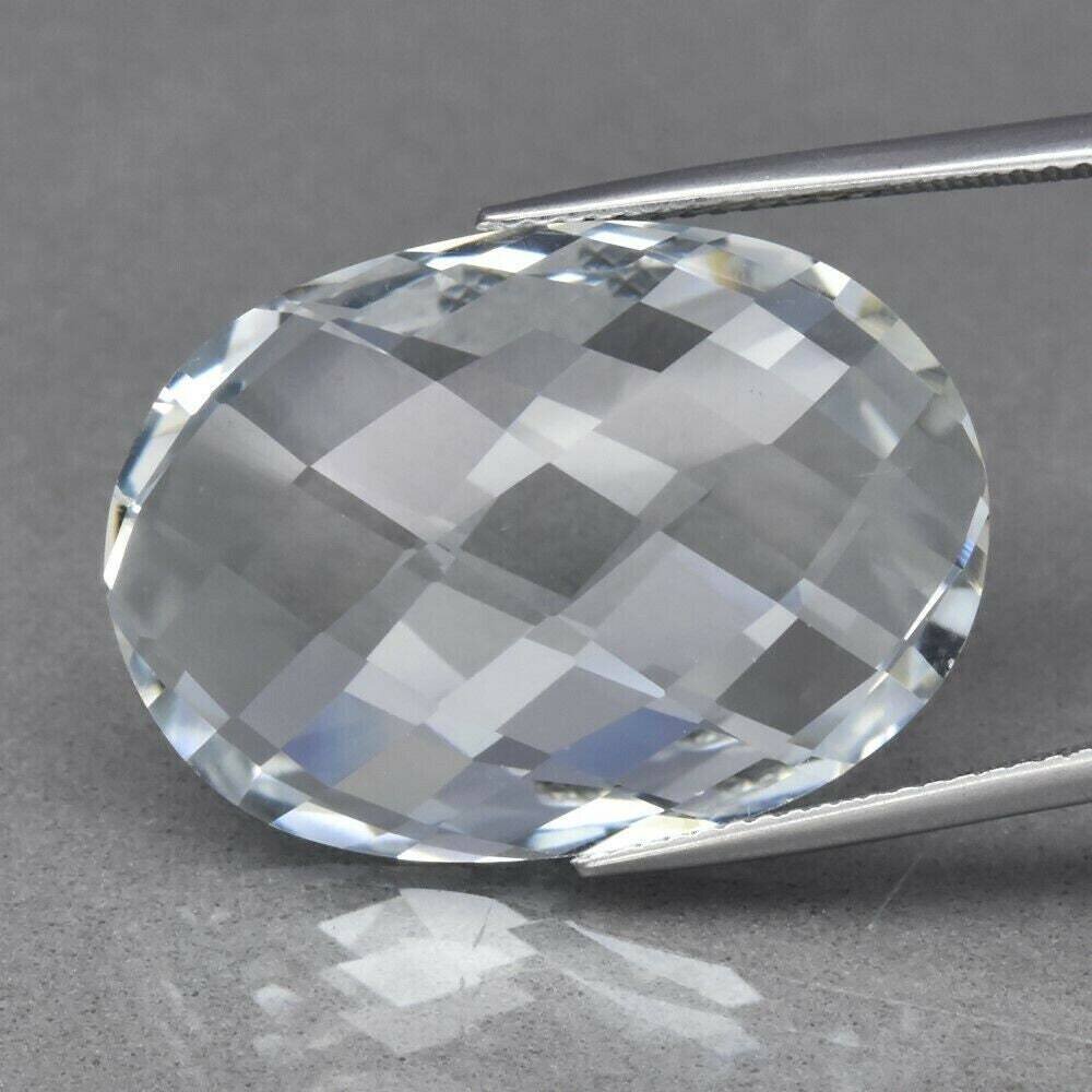 Blue Topaz, 33.35cwt. Natural Earth Mined .   24.6x17.4x9.6mm. See Video