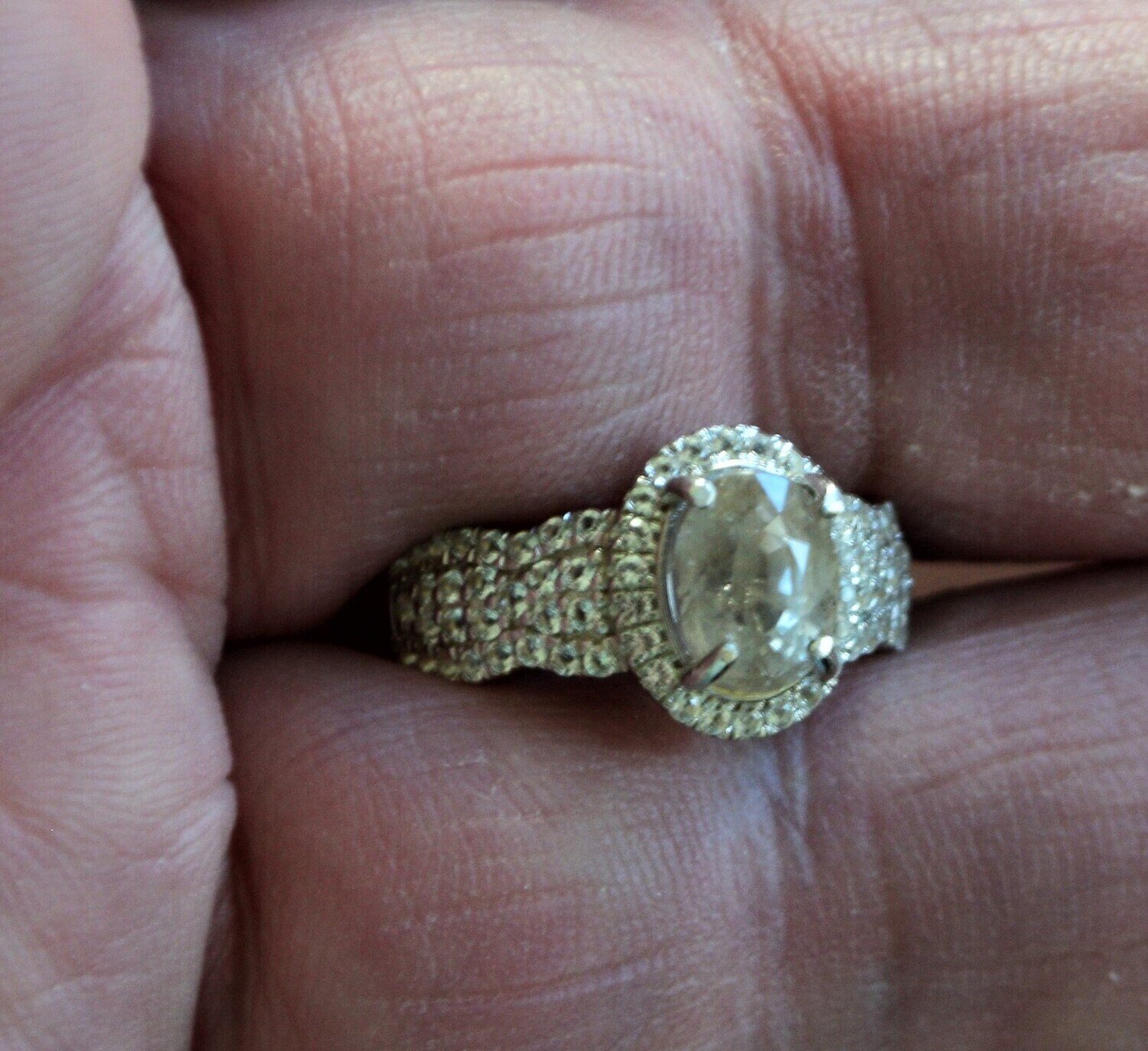 Size 7 Ring,  Yellow Sapphire. Approx  2.6cwt. Natural Earth Mined .  September Birthstone