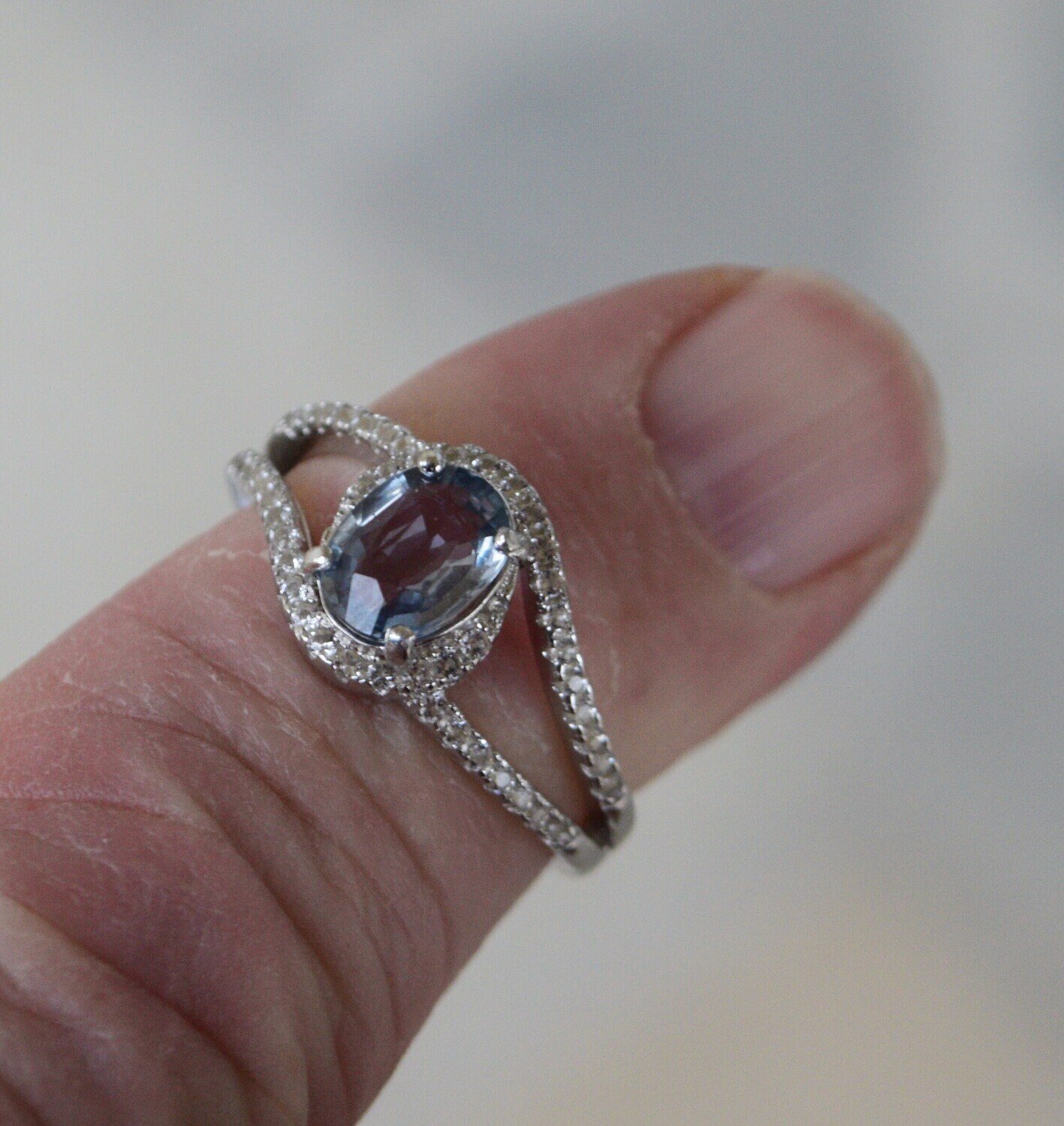 Size 7 Ring, Blue Sapphire.  1cwt. Natural Earth Mined .  September Birthstone. See Video