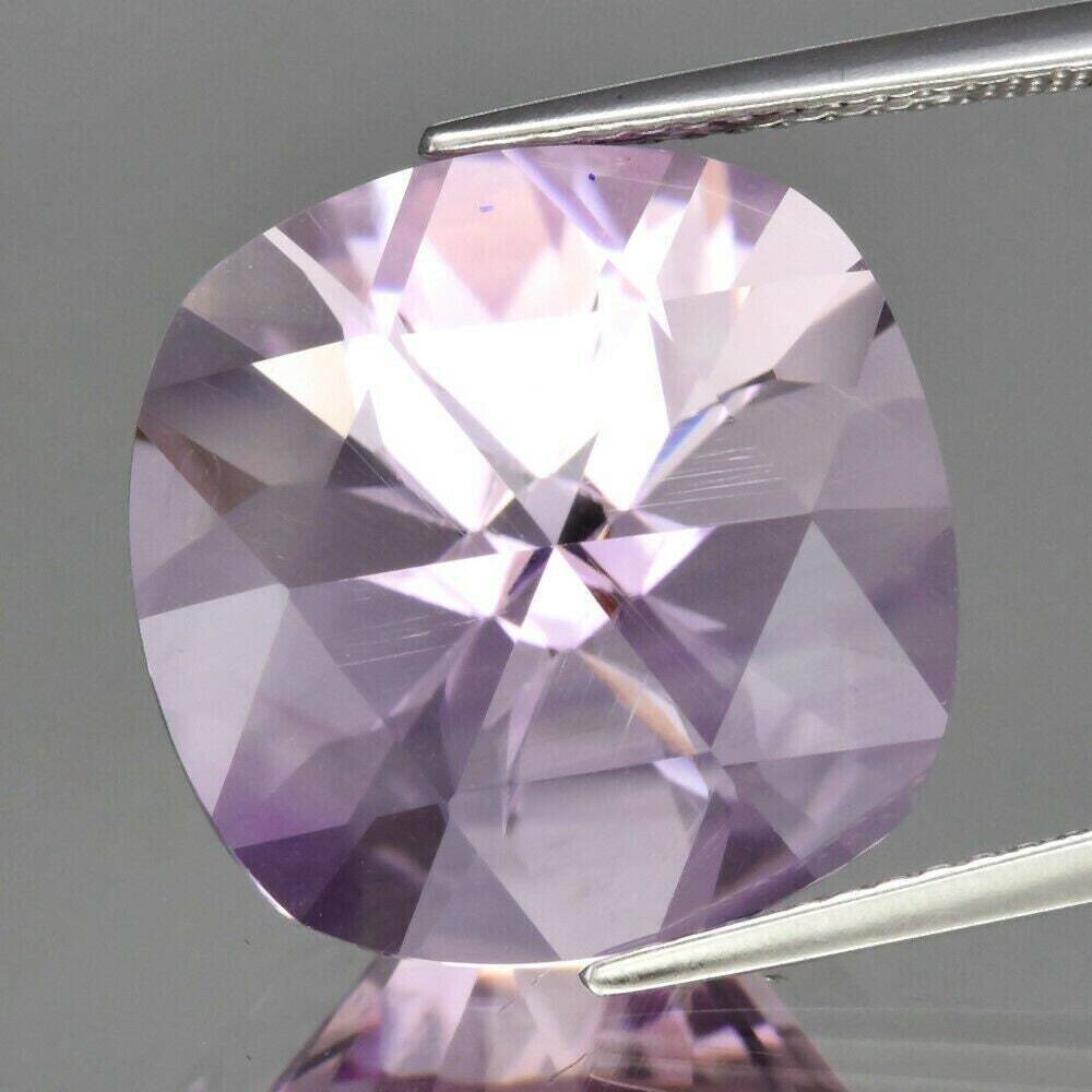 Amethyst (Rose de France)  14.2cwt.  Earth Mined.15.3x15x14mm.  Unheated. Video.