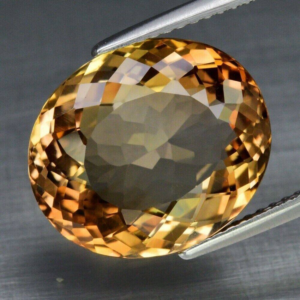 10.94 cwt. Yellow Topaz . Earth Mined . November Birthday. See video