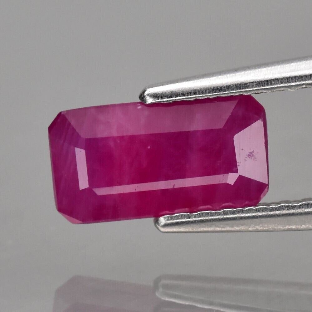 Ruby.  1.1 cwt. Natural Earth Mined.  8.2x4.3x2.4mm. July Birth Stone. See Video