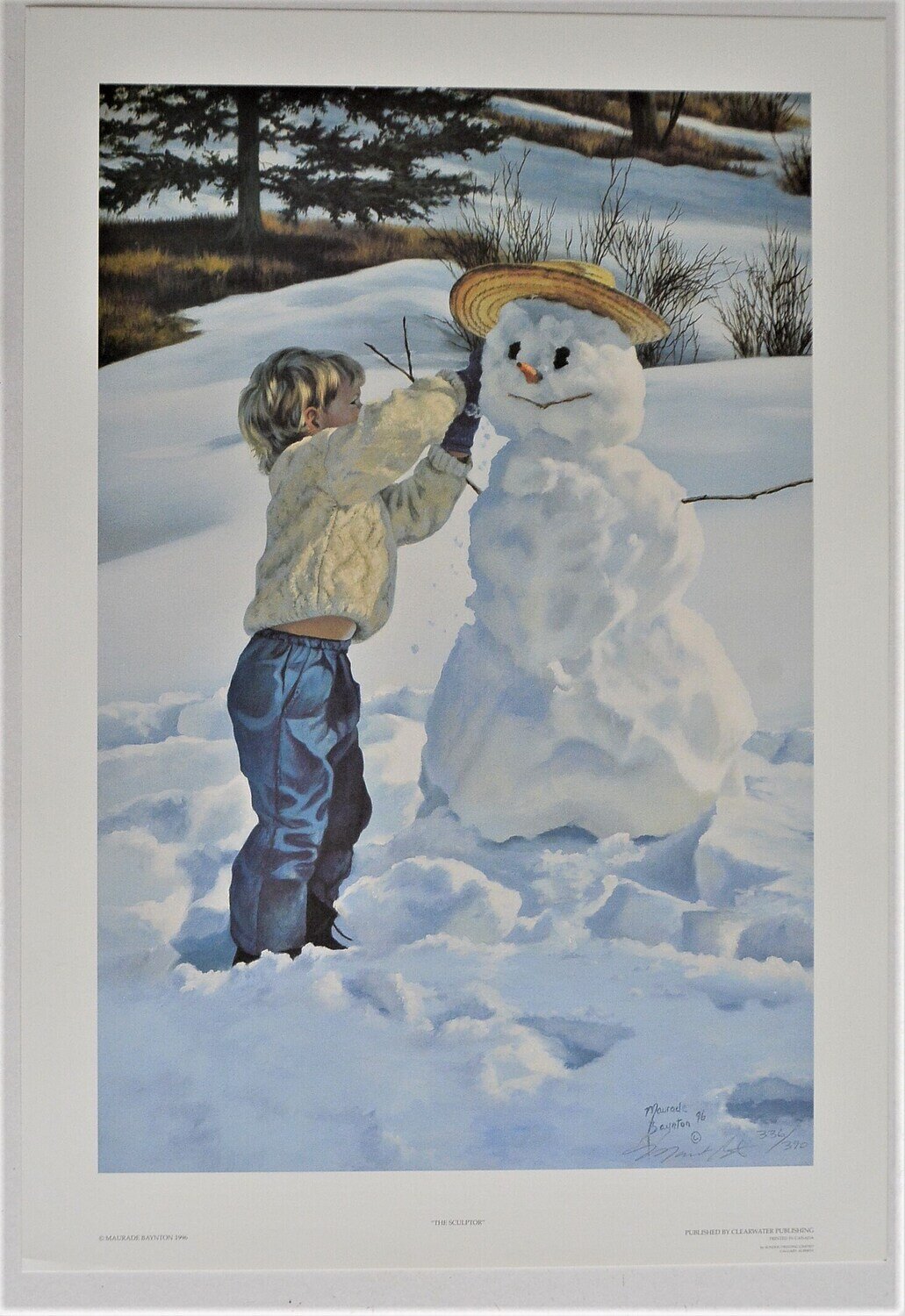 The Sculptor. Vintage, Out of Print 336 of 390 Printed 1996. Signed Maurade Baynton. 25&quot; x 17.25&quot;