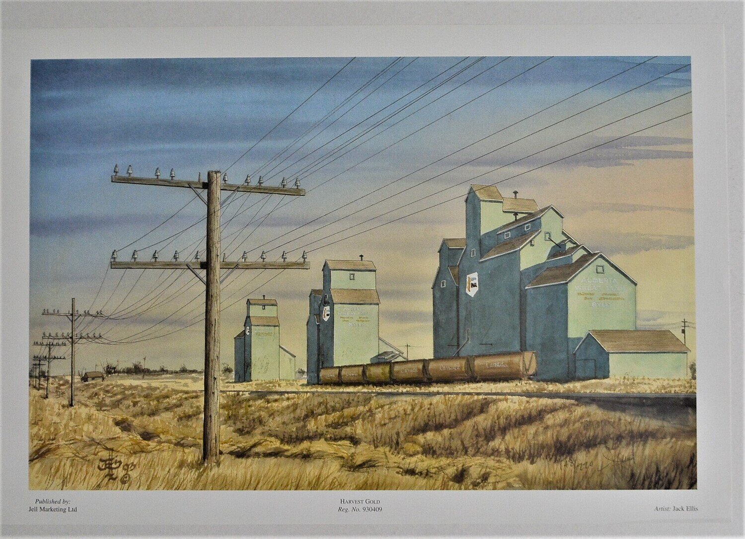 Harvest Gold. Out of Print Limited Edition ,1993 , 148 /220 Printed. Signed. 22&quot; x 15&quot;. Jack Ellis.