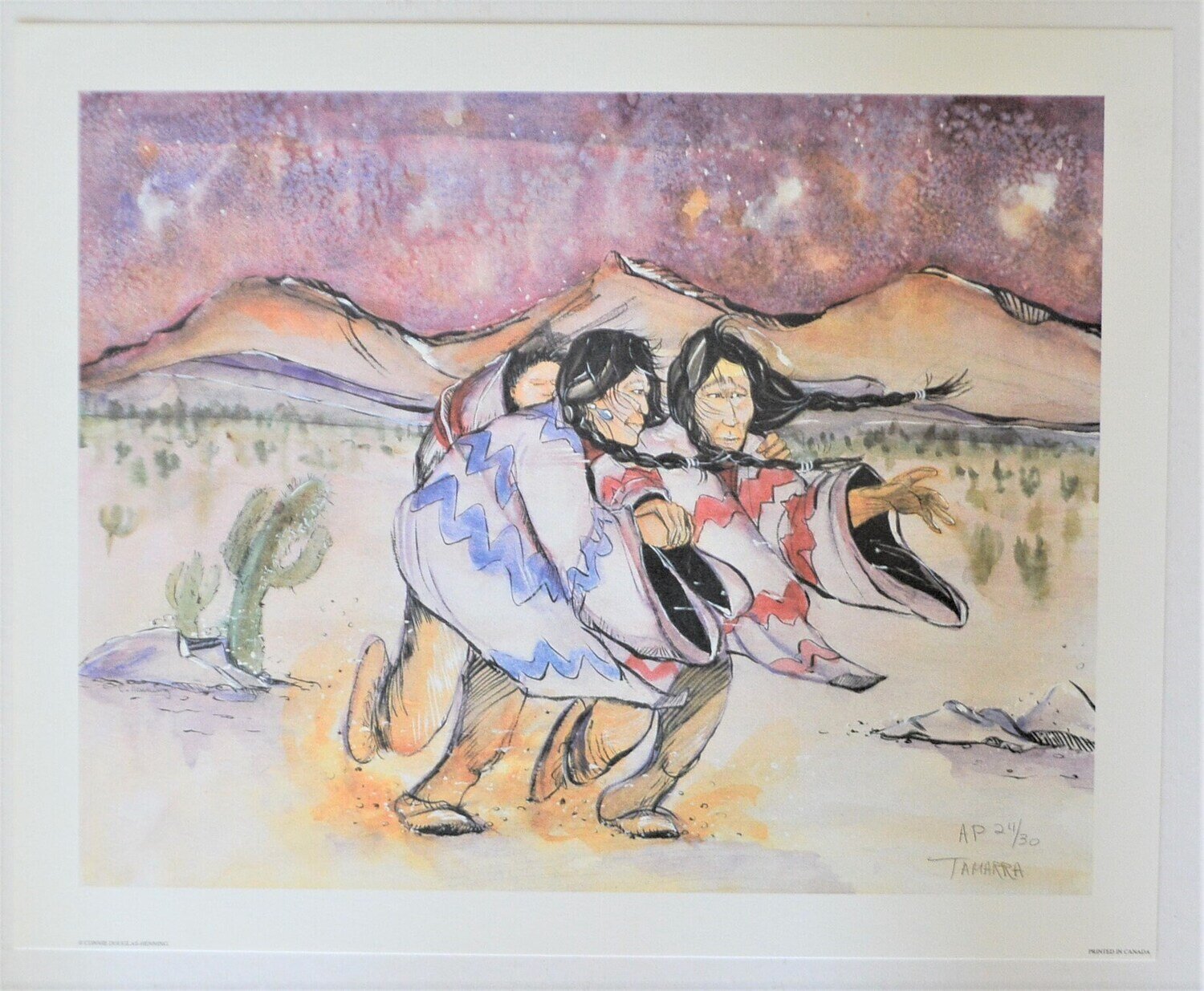Tamarra ( aka C Henning) &quot;Wind Walkers.&quot; Vintage, Artist&#39;s Proof, 24 of 30 . Signed. 15.5&quot; x 12.5&quot;