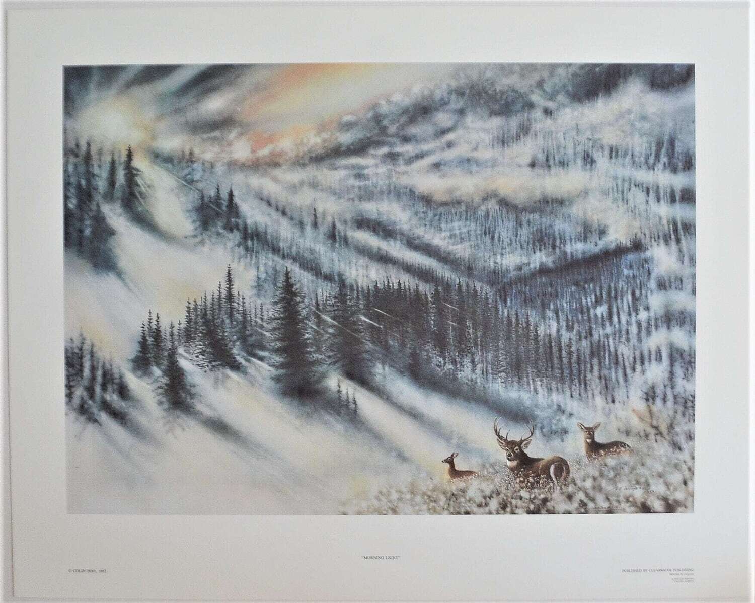 Vintage, 1992 Out of Print Limited Edition , 42 of 350 Printed. Signed. 26&quot; x 21.75&quot; &quot;Morning Light&quot;