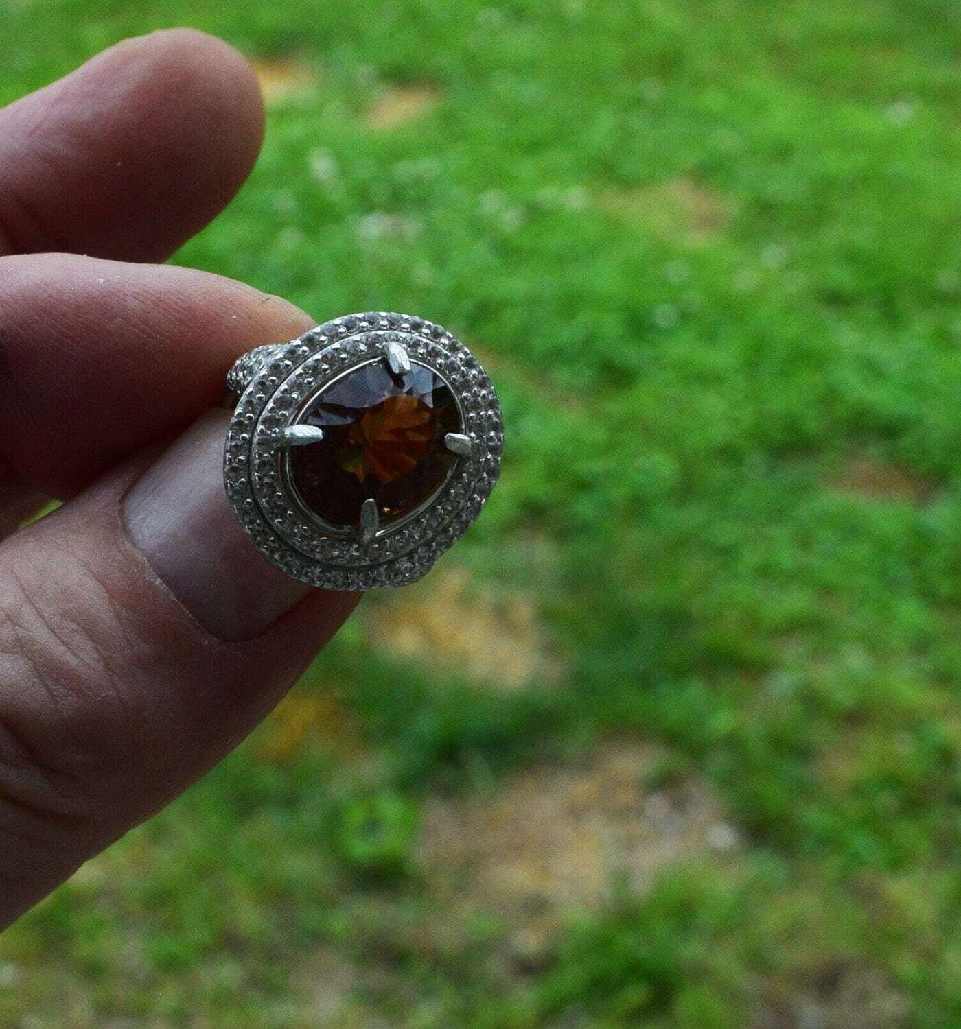 Size 8  Ring,  8.83cwt. Imperial Topaz . Earth Mined . Independent Master Valuer Appraised: $1,290  BEFORE SETTING. See Video