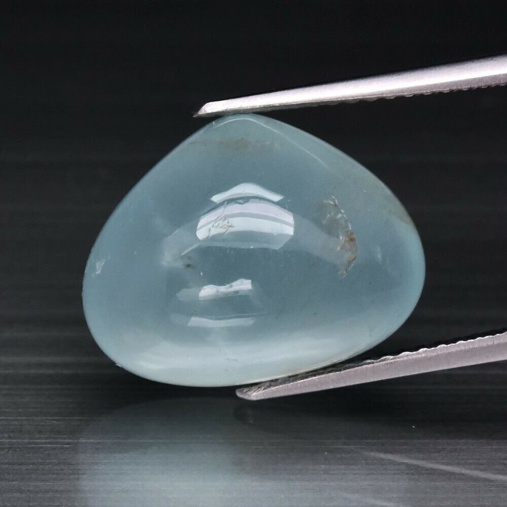 Aquamarine. Approx.  10.5cwt. Natural Earth Mined.15.5x12mm.  Unheated. See Video