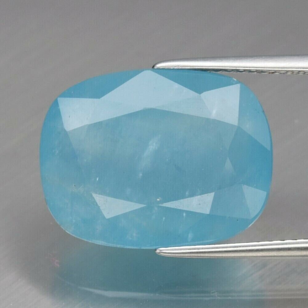 Aquamarine. 10.95cwt. Natural Earth Mined. MV Appraised $1970. 16.6x12.8x7.2 mm.  Unheated. March Birthstone. See Video