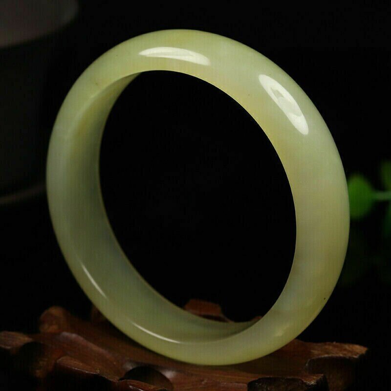 Hand Carved Serpentine Bangle, 60mm Diameter, 16mm wide, 7mm thick.