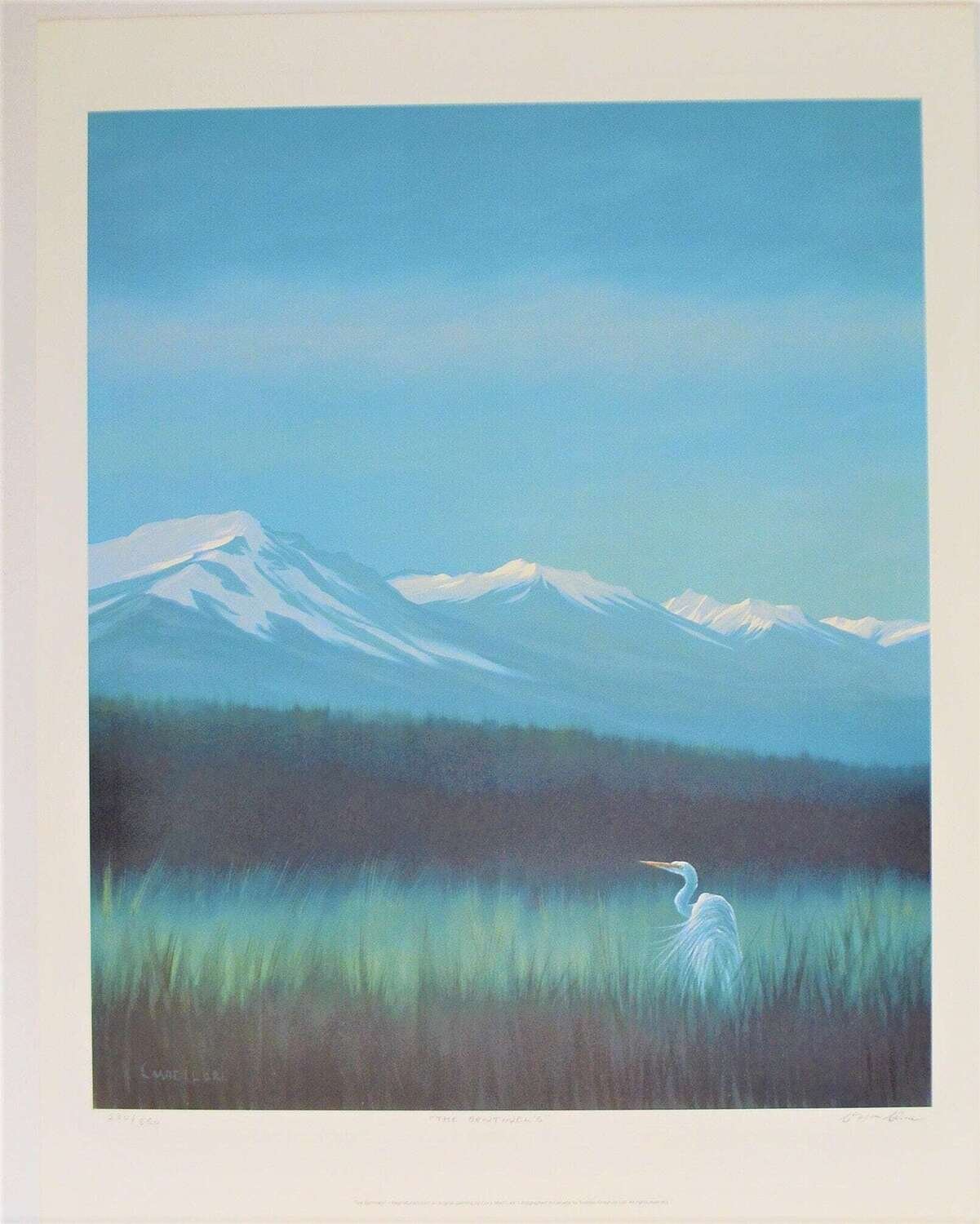 Vintage, Out of Print Limited Edition , 230 of 850 Printed. Signed. 22.5&quot; x 19.75&quot; The Sentinels.