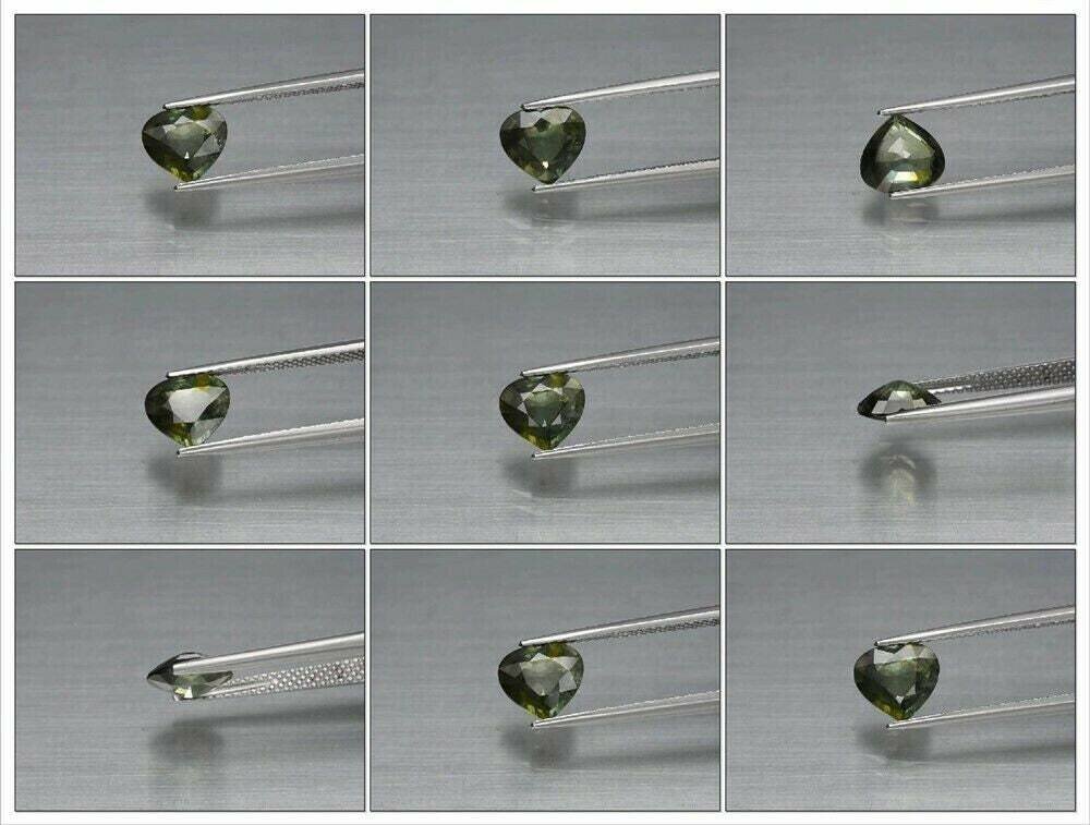 Green Sapphire Heart, 1.45 cwt. Earth Mined. See Video