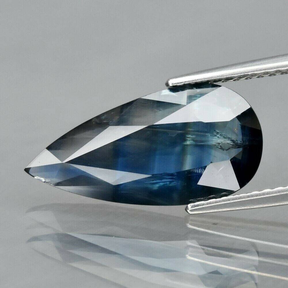 Greenish Blue Sapphire. Approx.  3.95cwt. Earth Mined. 17x8.5x3.5mm.  Unheated. See Video