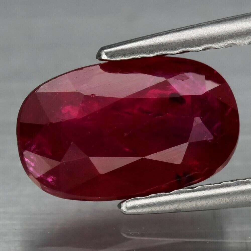Ruby. 1.25cwt. Natural Earth Mined.  8.3X5X2.8mm.  July Birthstone