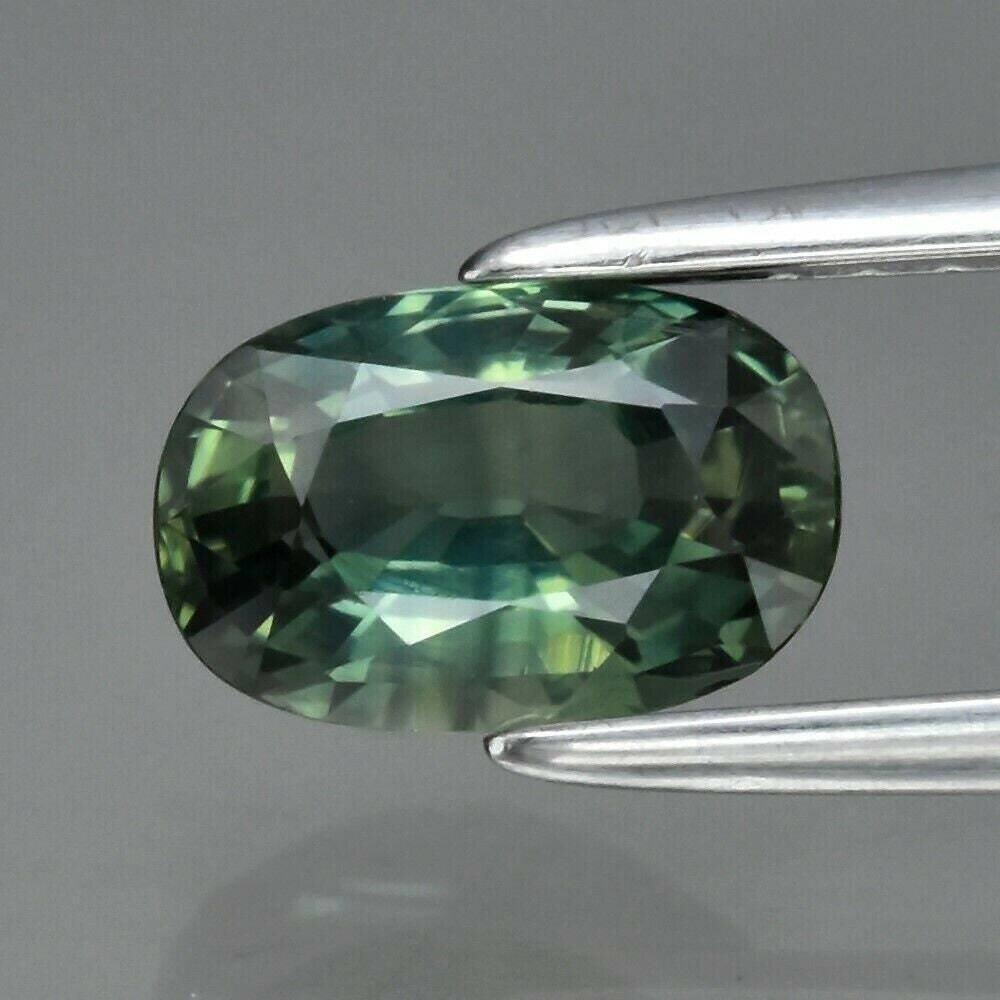 Bluish Green Sapphire.  .95cwt.  Natural Earth Mined . Eye Clean .  7x4.5x3.2mm. September Birthday.