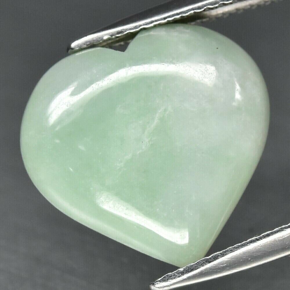 Heart Shaped Jade, 7.89 cwt Untreated  .Why Settle for Imitations?