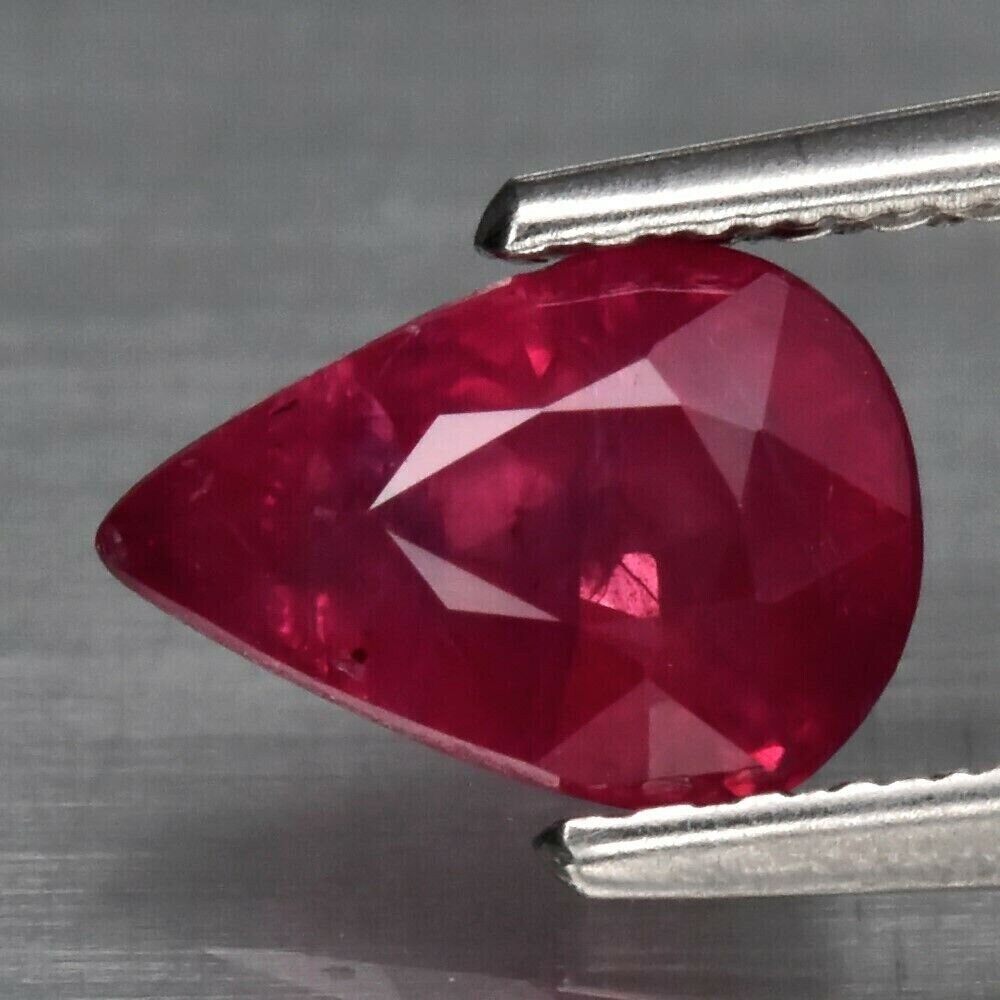 Ruby. 1.1 cwt. Natural Earth Mined .  July Birthday 7.3x5x3.8 mm. See Video