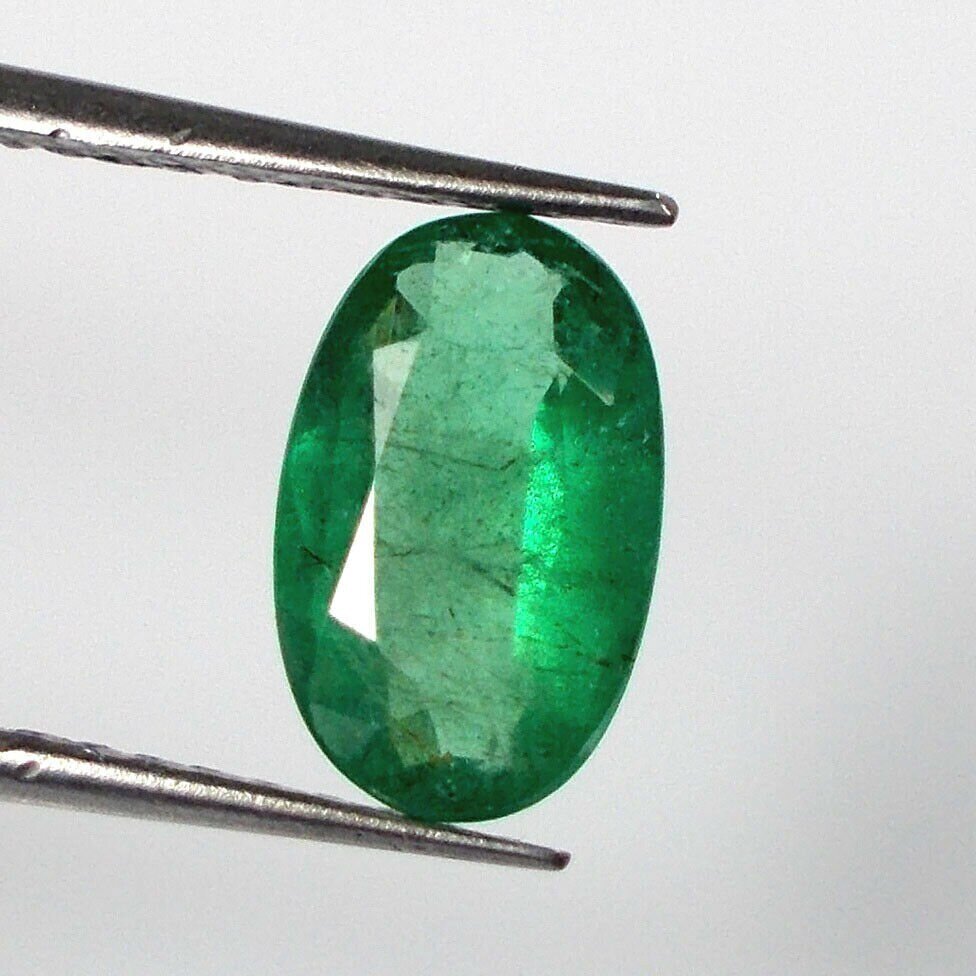 Earth Mined Emerald, 1.55 carats.  10.2x 6.3mm Independent  Master Valuer Appraised: $550