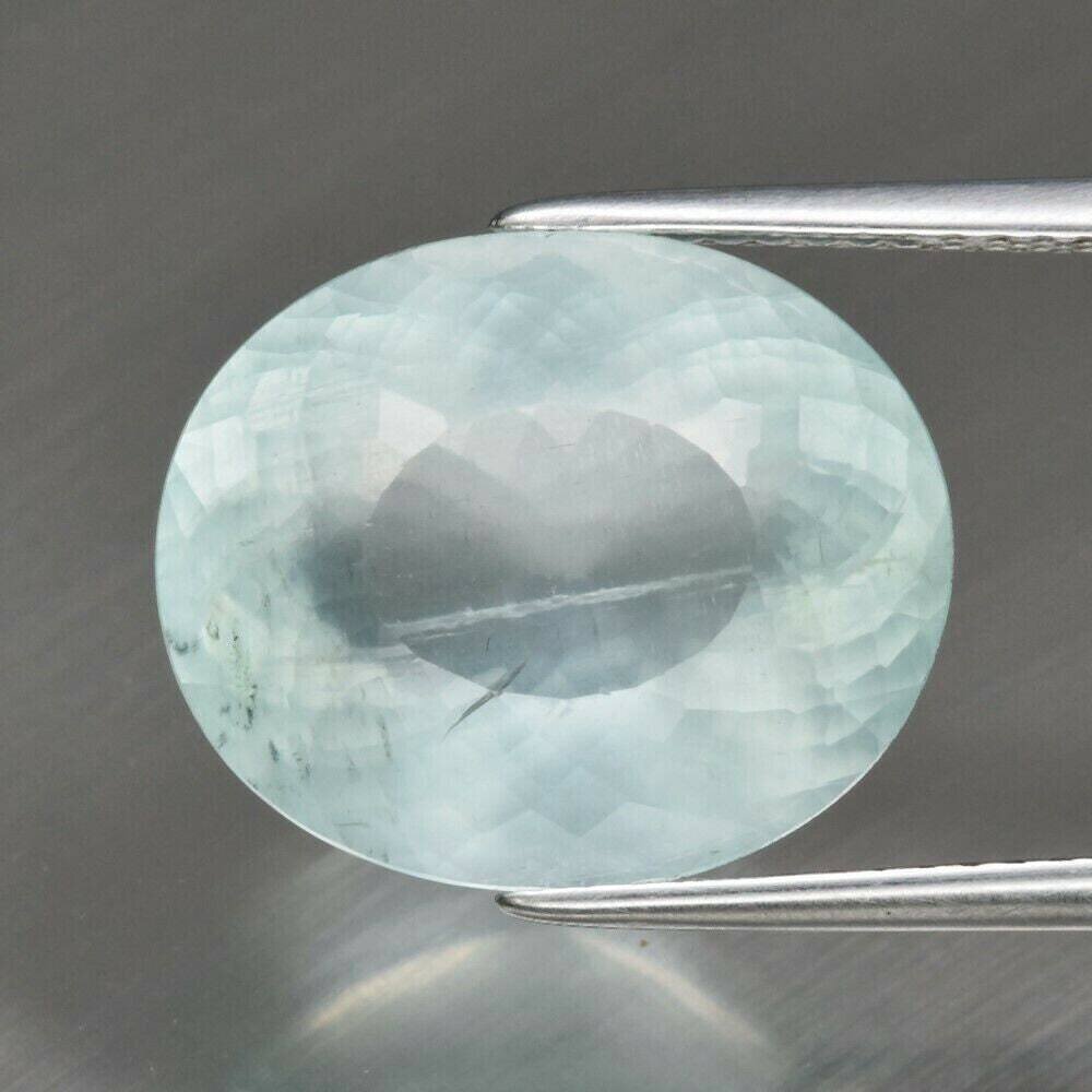 9.35 cwt Aquamarine.   15.2x12.5x8.3mm. March Birthday. See Video