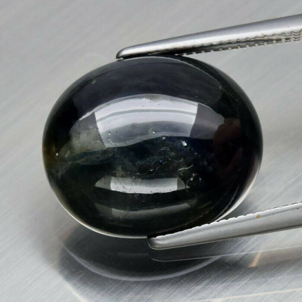 Sapphire. 12 cwt Natural Earth Mined Sapphire. Blue Cabochon. September Birthday. NO Glass Filling. See Video