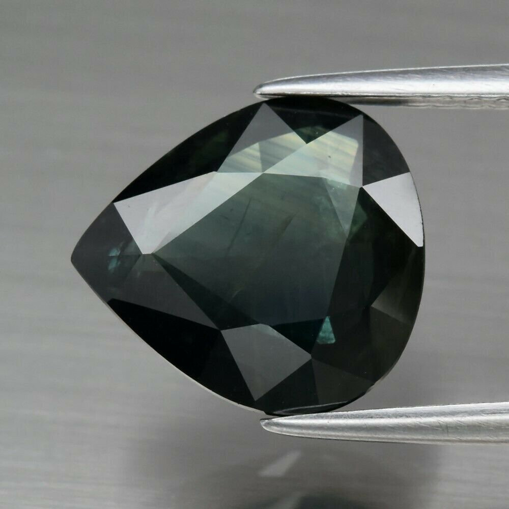 Blue Green Sapphire. 3.55 cwt.  Earth Mined Sapphire.  September Birthday. See Video