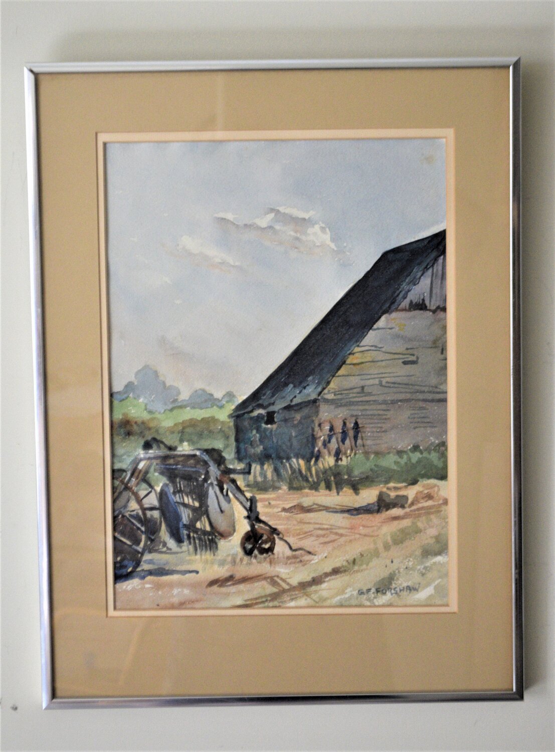 Watercolour, Approx. 15&quot; x 20&quot; by G.F. Forshaw. Rural Life.