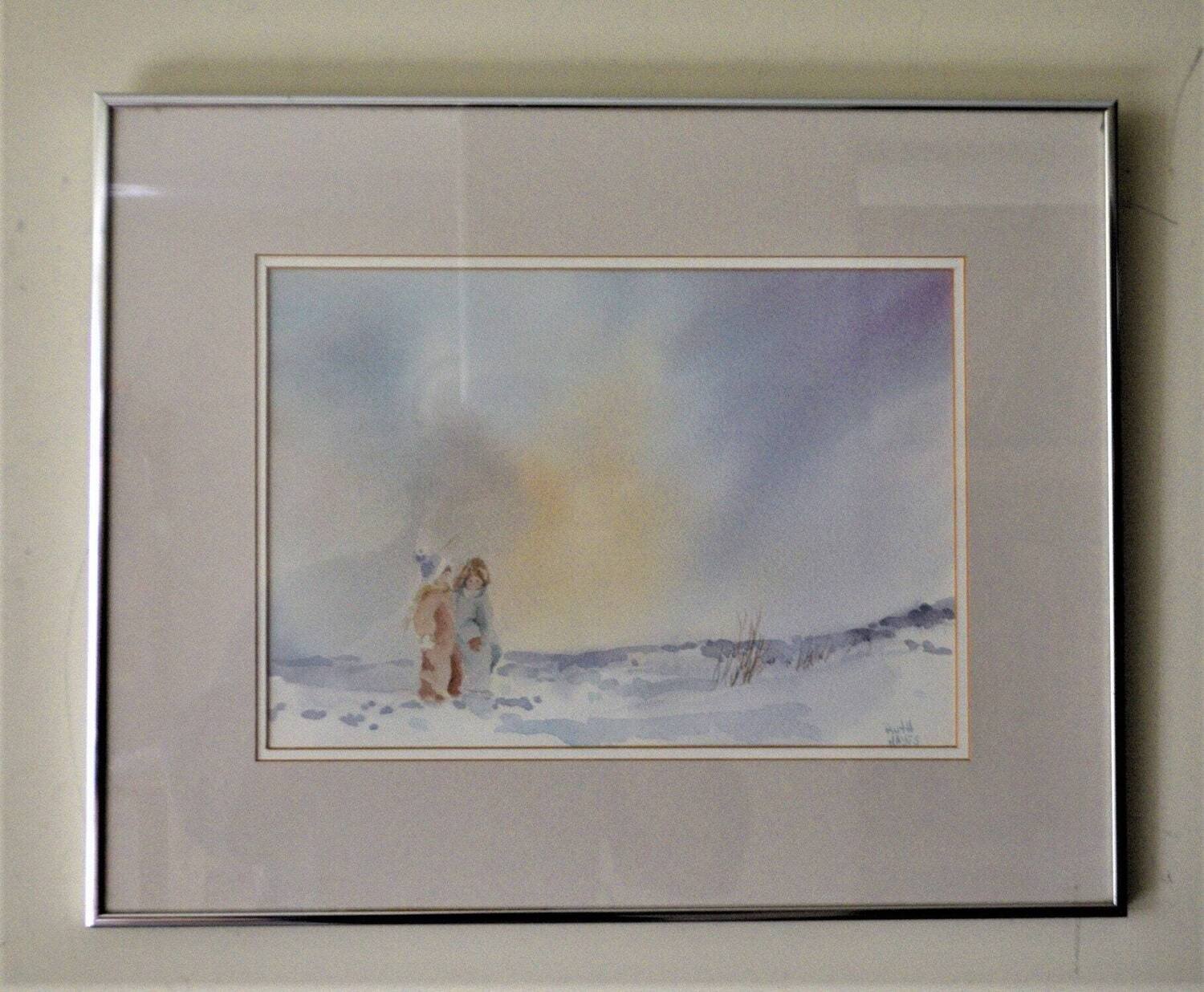 Watercolour, Approx. 16&quot; x 20&quot; by Ruth Hayes. Snowy Day