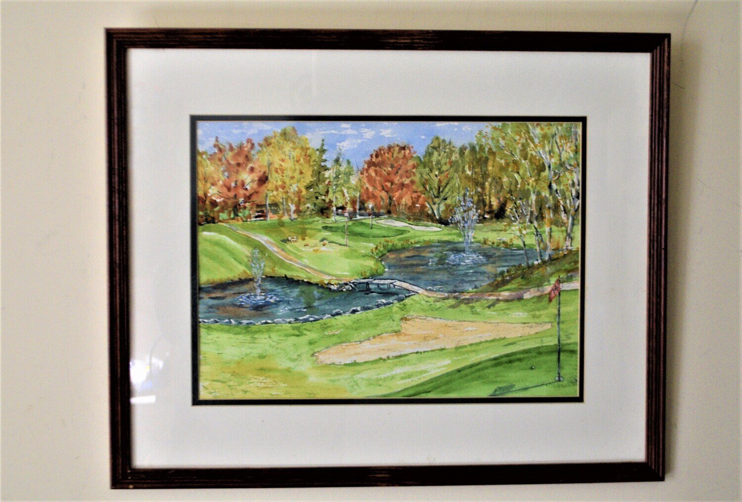 Watercolour, Approx. 17&quot; x 21&quot; by George Hatley. Blue Mountain Golf Course