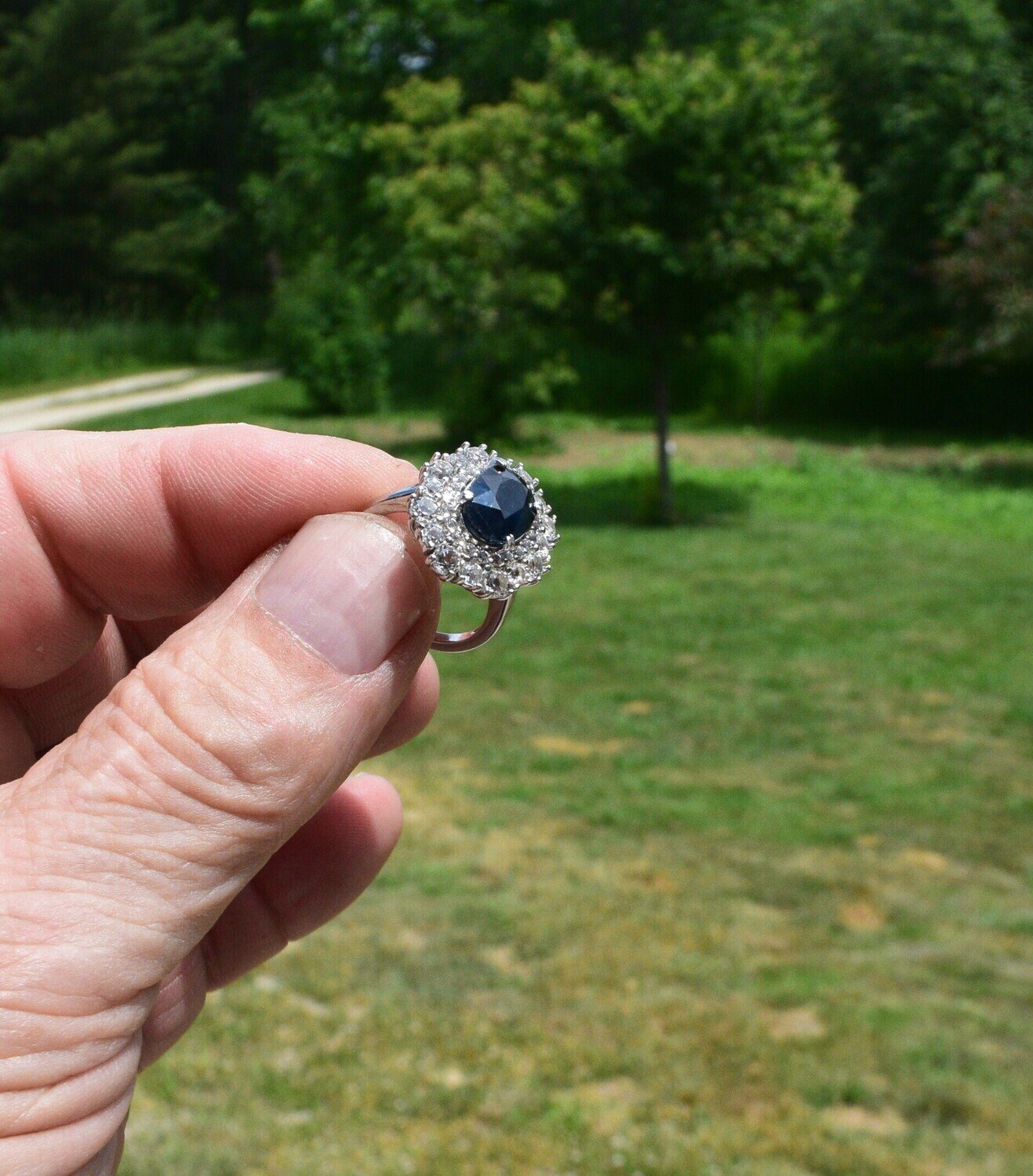 Size 7 Ring. Blue Sapphire . 4.66cwt. Natural Earth Mined . September Birthday. See Video
