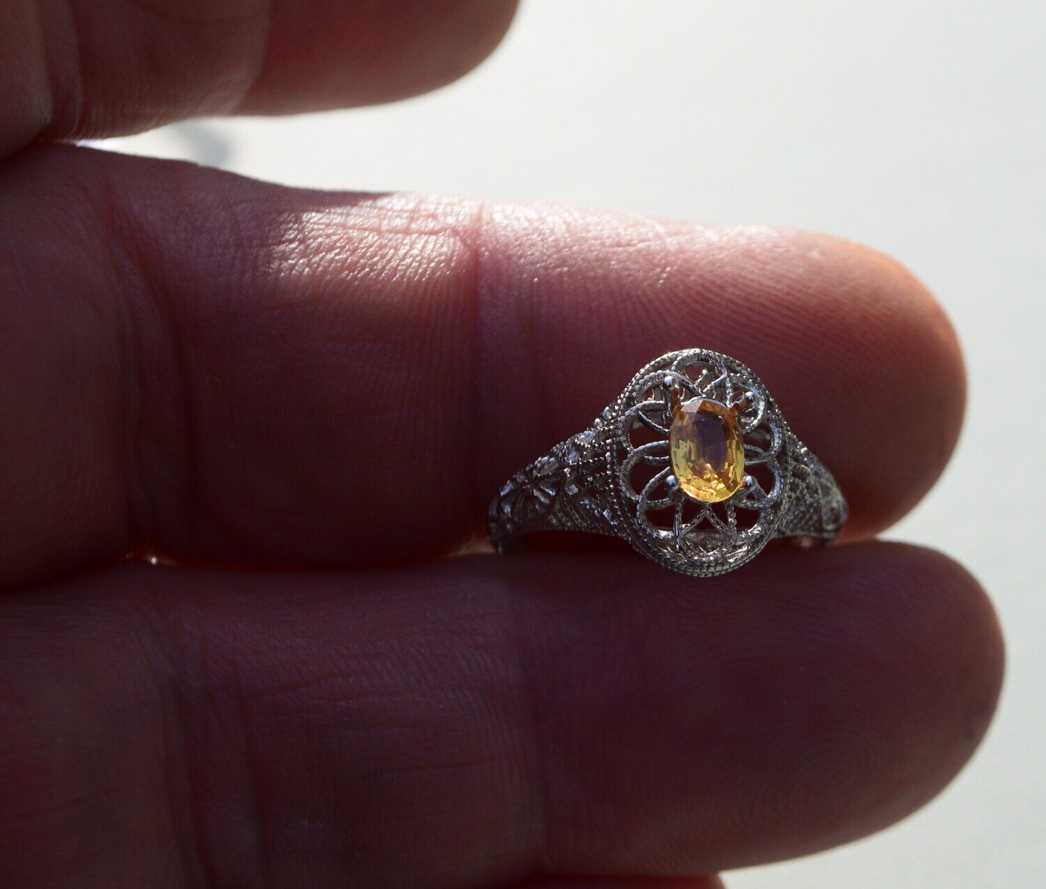 Size 8 Ring. Sapphire Ring. Approx. .5 cwt, Earth Mined Sapphire. September Birthday. See Video