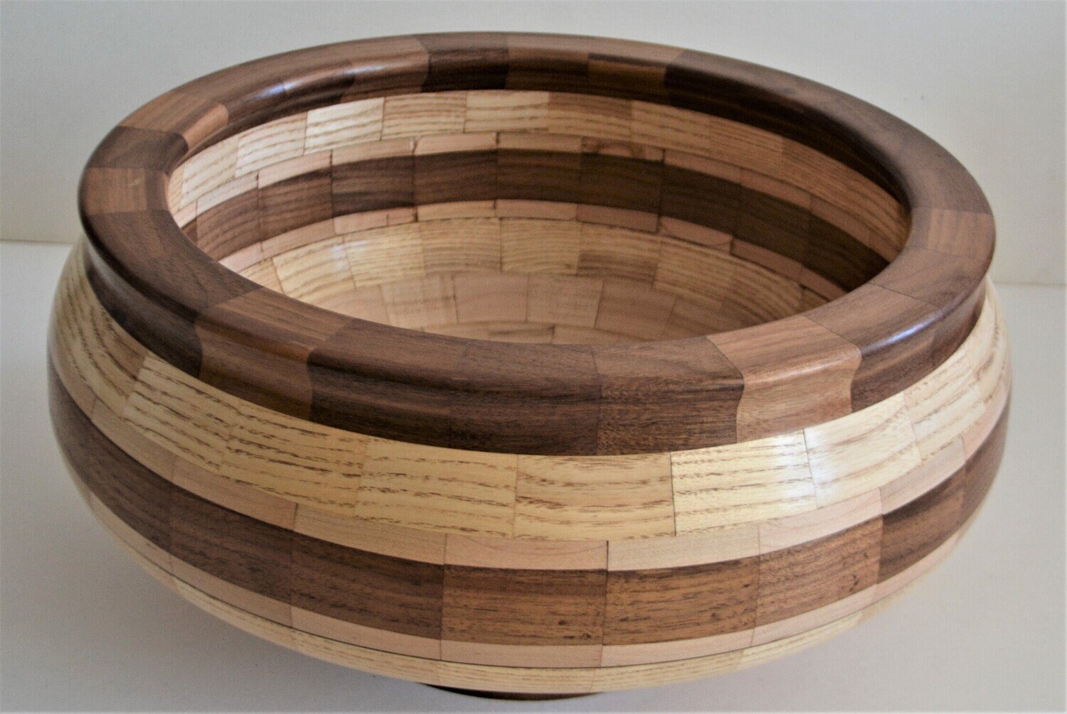 15&quot; Hand Made Segmented Bowl. Made from 217 Pieces of Various Woods.