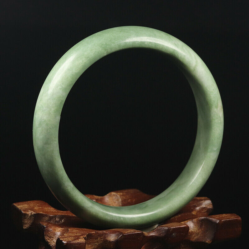 Hand Carved Quartz Bangle, 58mm Diameter, 12.5mm wide, 7.5mm thick.