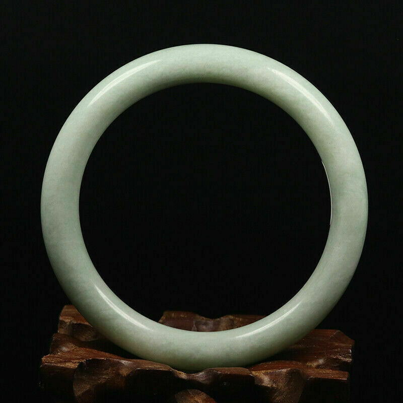 Hand Carved Quartz Bangle, 58mm Diameter, 10mm wide, 9mm thick.