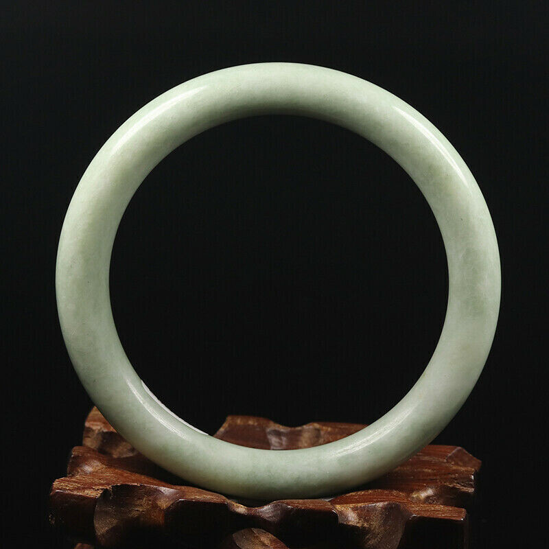 Hand Carved Quartz Bangle, 58mm Diameter, 10mm wide, 9mm thick.