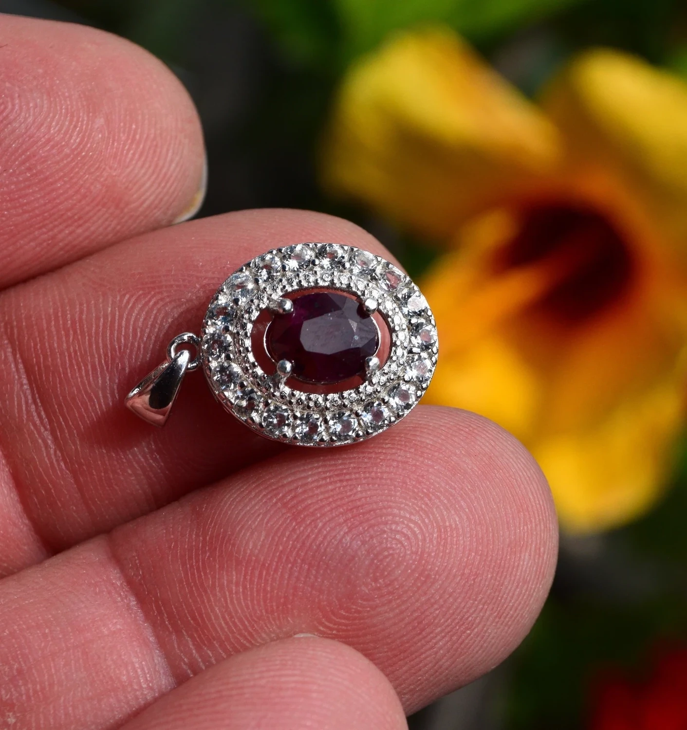 Ruby Pendant. 1.53 cwt. Natural Earth Mined . July Birthday. See Video