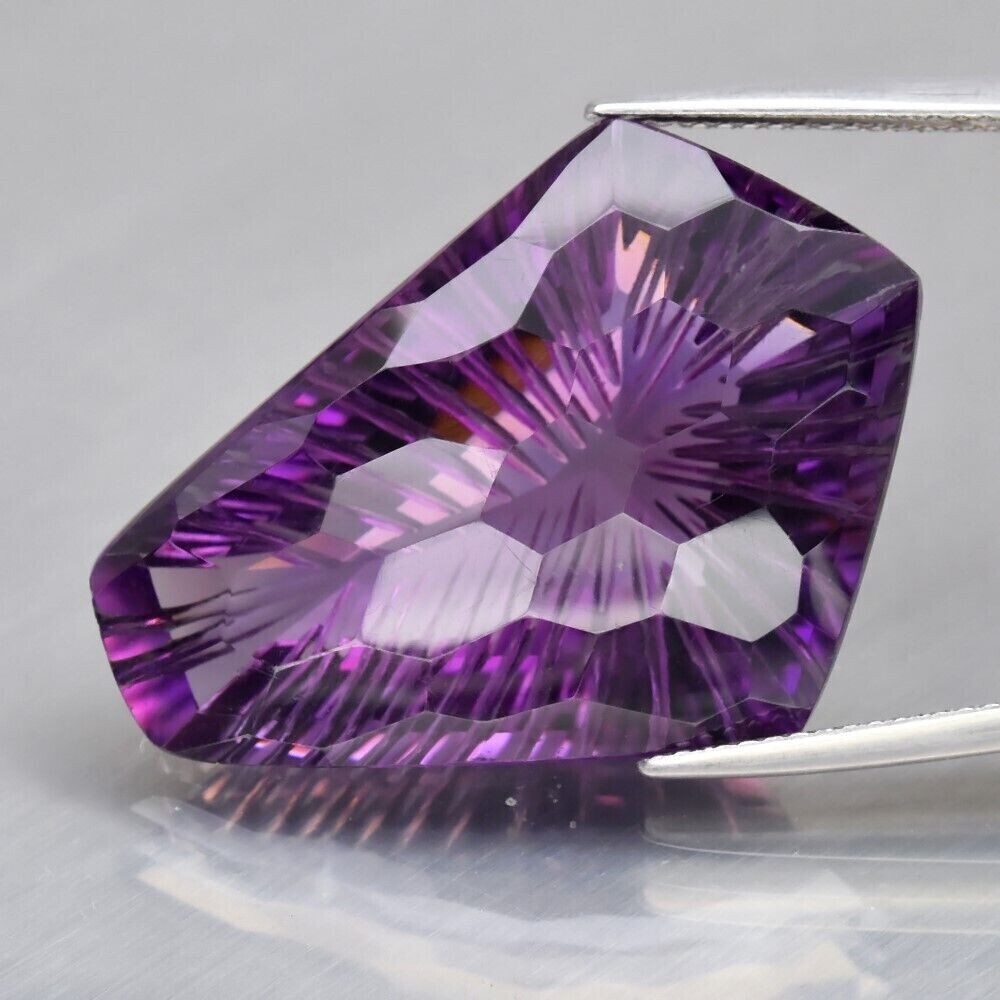 Amethyst  36.32 cwt . 30x20x12.3mm. Master Valuer Appraised for $2,670. February Birthday. See Video.