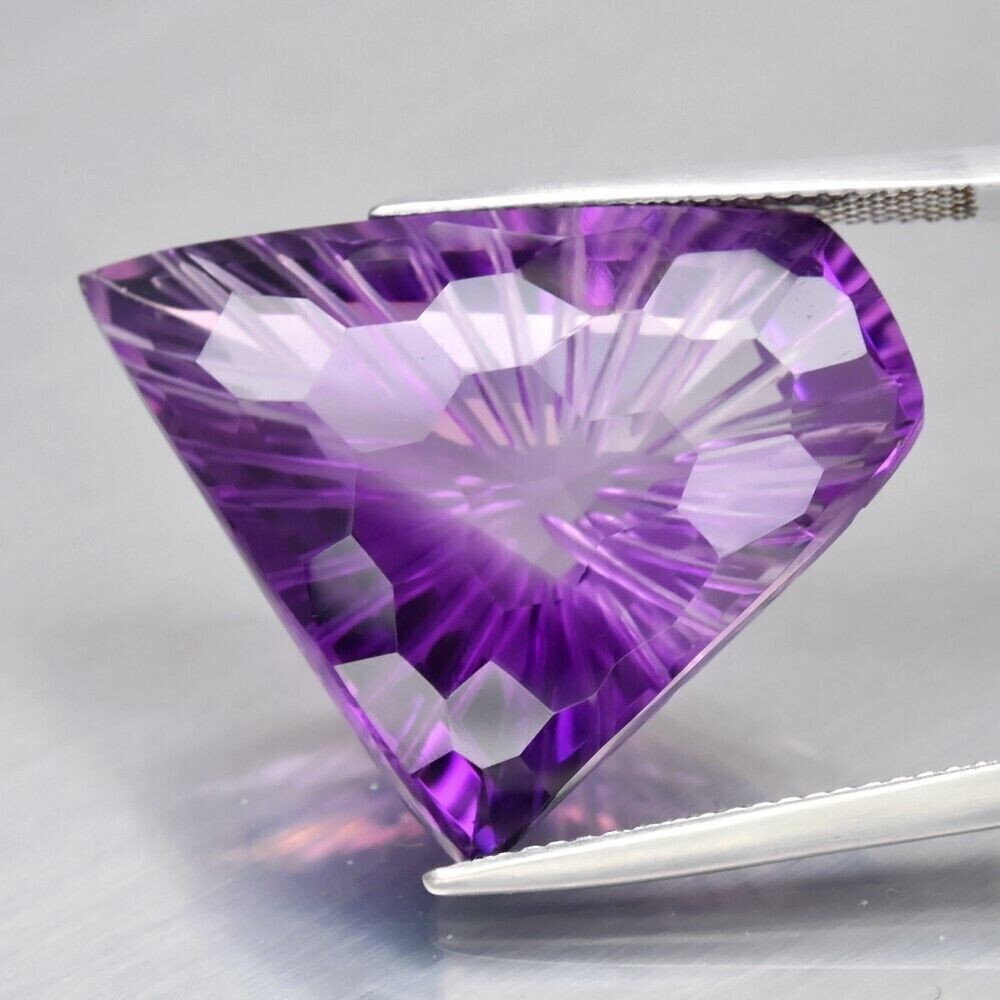 Amethyst, Approx. 28.7cwt.  Natural Earth Mined. 27.3x20.4x11.7 mm. Unheated. February Birthday. See Video.