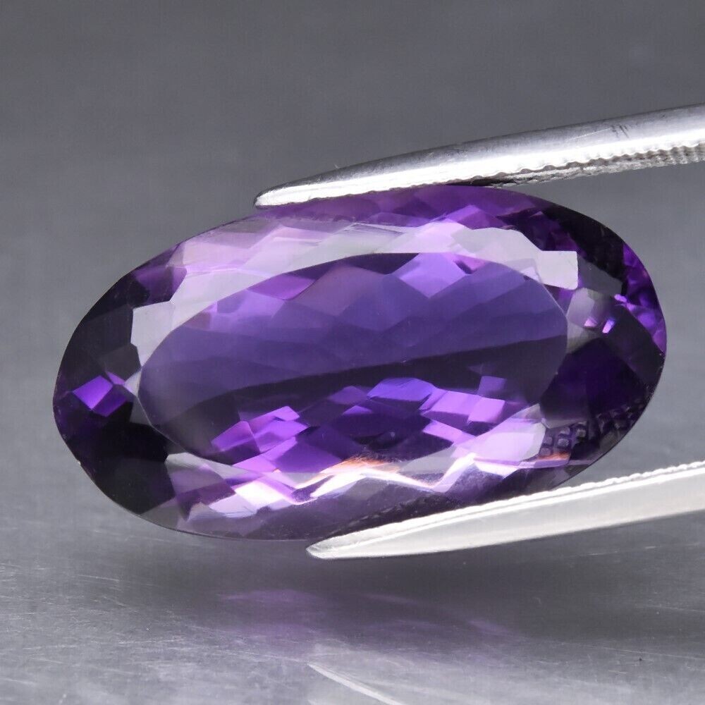 Amethyst. Unheated, Untreated.12.67cwt   12.5cwt.22x12.3x7.8mm. February Birthday. See Video.