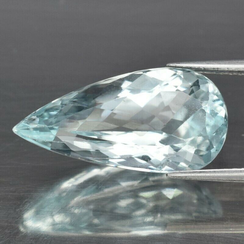 8.27 cwt Aquamarine. Master Valuer Appraised $1,395.  20x10x7.5mm. See Video. March Birthday.