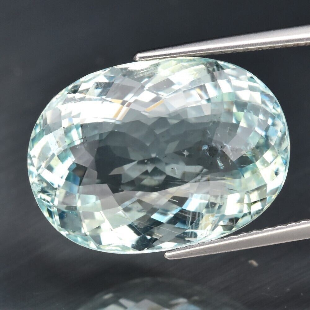 A 13.93 cwt  Aquamarine. Independent  Master Valuer Appraised 1,880.  18.4x13.4x8.8mm. Untreated. March Birthday.
