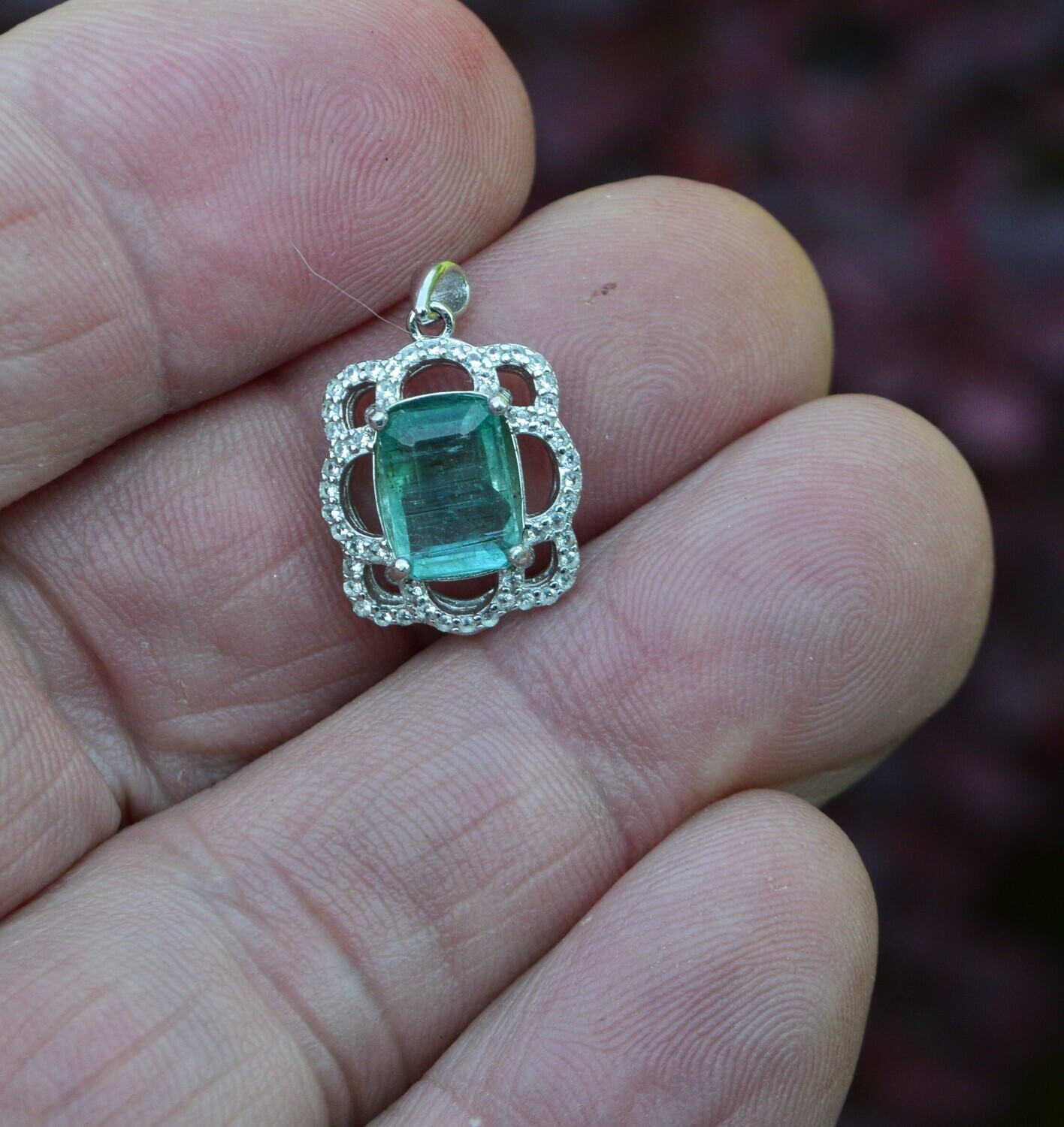 Emerald  Pendant approx  1.1cwt . Earth Mined. Why Settle for Imitations? May Birthday